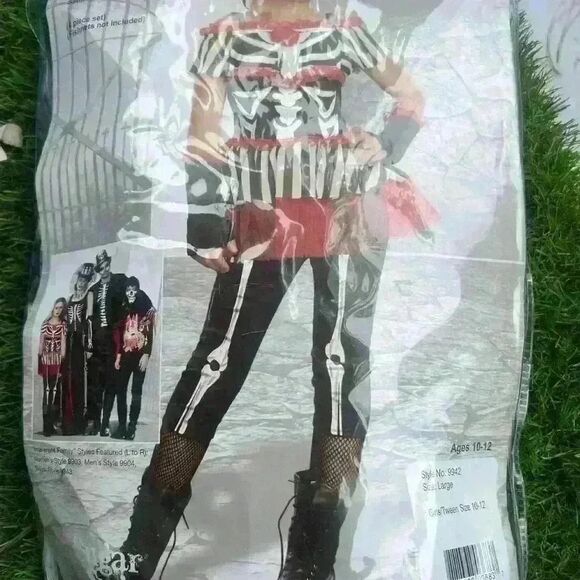 Girls Senorita Bone-ita Day of the Dead Costume size large 10-12 - Picture 2 of 6